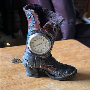 Seth Thomas Western Boot Hardings Clocks "Rustler" Vintage Collectible Like New